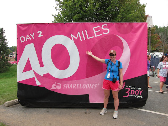 Sharelooms Founder at her first Susan G Komen 3-Day walk in Washington D.C. in 2011
